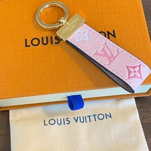 Louis Vuitton Dragonne Key Holder Keychain pink